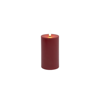 Vela pilar decorativa LED a batería 7 × 12.5 cm - color rojo