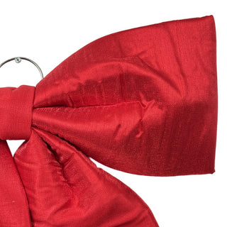 Lazo navideño tela dupion 60 cm - color rojo