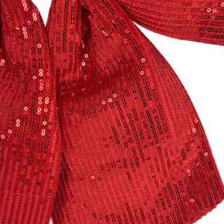 Lazo navideño tela de lentejuelas 40 cm - color rojo