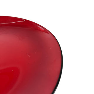 Plato dd fondo de cristal 27 cm - color rojo borde negro