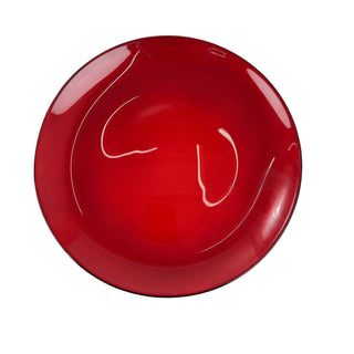 Plato dd fondo de cristal 27 cm - color rojo borde negro