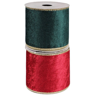 Cinta navideña roja y verde de 6 cm × 10 yardas