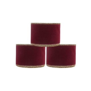 Cinta navideña roja de 6,3 cm × 10 yardas