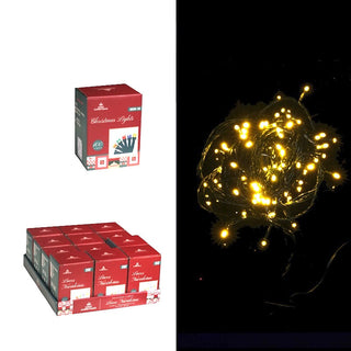 Luces de navidad 100 luces LED con cable verde, 9 m – blanco cálido