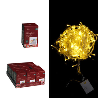 Luces de navidad 200 luces LED con cable transparente, 14 m – blanco calido