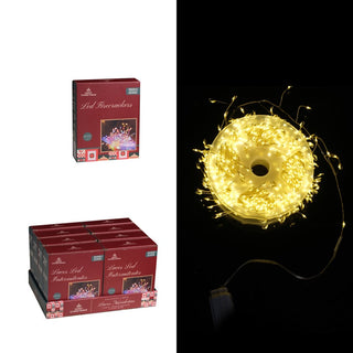 Luces de navidad LED efecto fuegos artificiales, 1.000 luces y 25 m – blanco calido