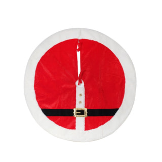 Pie de árbol diseño cinturón de Papá Noel de 90 cm – rojo / blanco