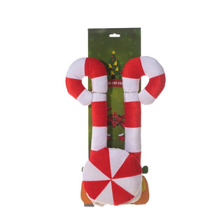 Accesorio para automóvil de bastón navideño de 40 cm – rojo / blanco