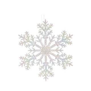 Copo de nieve colgante de 22 × 26 cm – blanco