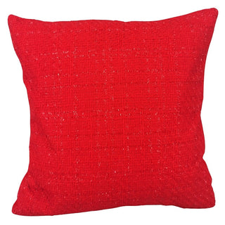 Cojín de navidad rojo texturizado de 35,5 cm