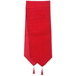 Camino de mesa rojo de 30,4 cm de ancho