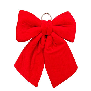 Lazo navideño rojo decorativo de 31 cm