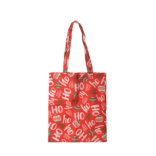 Bolsa navideña de tela roja de 40 × 35 cm – blanco