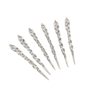 Juego de 6 colgantes tipo hielo de 12 cm – tornasol