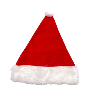 Gorro navideño rojo y blanco de 25 × 35 cm