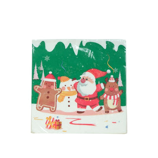 Servilletas de papel con personajes navideños de 33 × 33 cm – multicolor