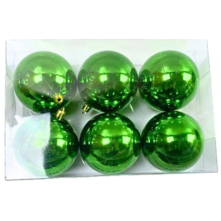 Bambalinas De Navidad 6 Piezas Color Verde Brillante 8 Cm