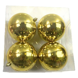 Set De Bambalinas De Navidad Brillantes 10Cm Color Dorado, 4 Piezas