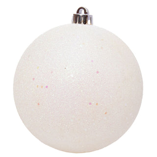 Bambalina De Navidad Color Blanco Iridiscente Escarchada 15 CM