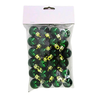 Mini Bambalinas Navideñas de 2,5 Cm Color Verde Brillante, 24 Piezas