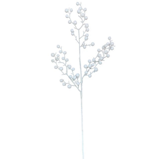 Rama De Navidad Berry Color Blanco Escarchado 70 Cm