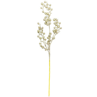 Rama De Navidad Berry Color Champan Escarchado 70 Cm
