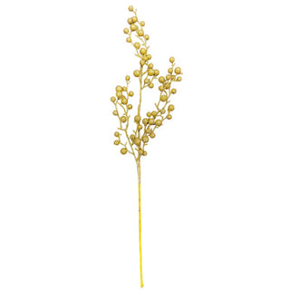 Rama De Navidad Berry Color Dorado Escarchado 70 Cm