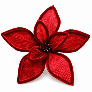 Red Velvet Christmas Flower 32cm