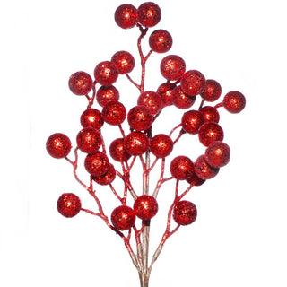 Rama de Navidad Berry Escarchada Color Rojo 45 Cm