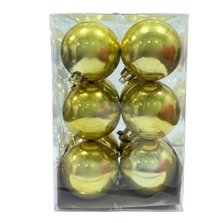 Bambalinas De Navidad 12 Piezas Color Dorado Perlado 5 CM