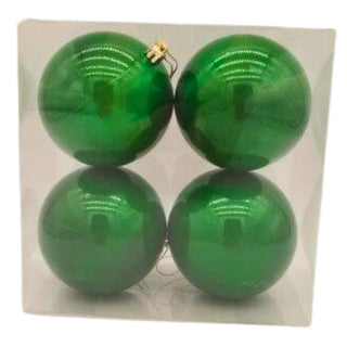 Bambalinas De Navidad 4 Piezas Color Verde Perlado 10CM