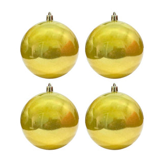 Bambalinas De Navidad 4 Piezas Color Dorado Perlado 10CM