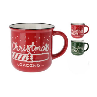 Taza De Cerámica Con Escrito en Ingles “Christmas Loading” 9,5 Cm