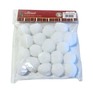 Bolas de Nieve 25 piezas Medias 3Cm Blanco Material Foam