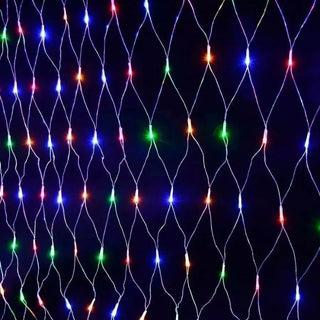 Luces Led de Navidad Malla Multicolor, 200 Luces Cable Transparente 2,4 Mts
De Largo