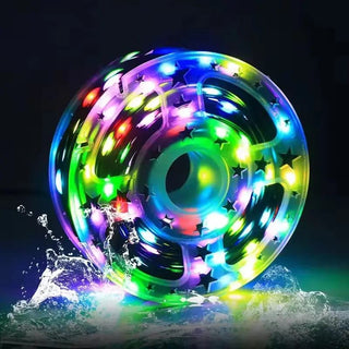 Carrete de Luces Led PVC 300 Luces Color Multicolor Cable Verde Con Control