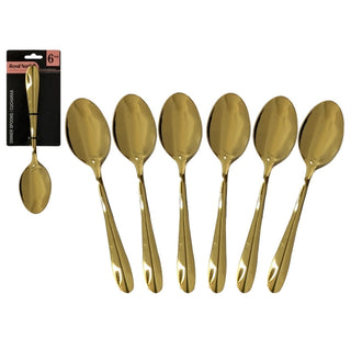Cuchara 6 piezas 20.5 cm – dorado