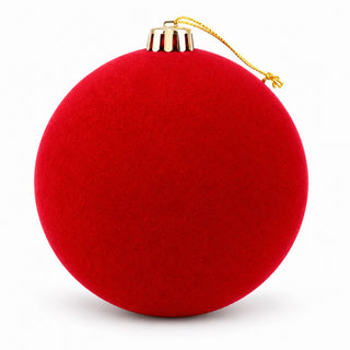 Bambalina navideña de terciopelo de 40 cm – rojo