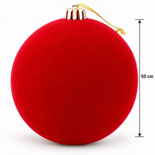 Bambalina Navideña De Terciopelo De 50 Cm – Rojo