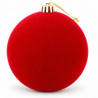 Bambalina navideña de terciopelo de 50 cm – rojo