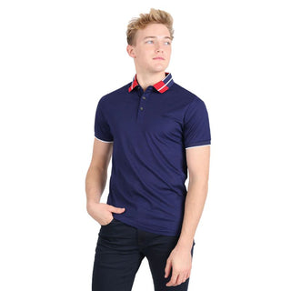 Franela Manga Corta Talla XL Corte Ajustado Color Navy