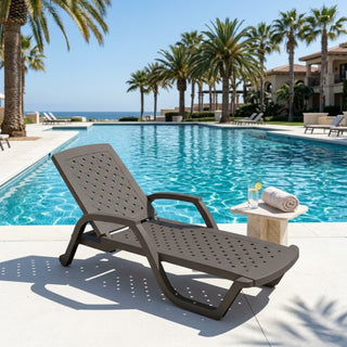 Silla Tumbona Medidas 188×69×46 cm Color Chocolate Oscuro