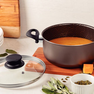 Olla De Aluminio Con Tapa De Vidrio Templado 20 CM, 2,9 Litros Tramontina