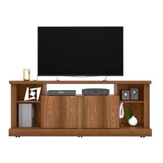 Mesa para TV 160 × 66 × 37 cm – chocolate / blanco