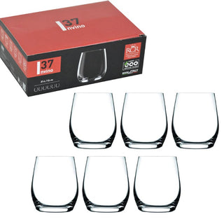 Juego De Vasos 6 Piezas Cristal Rcr 370 cc