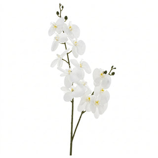 Flor Artificial Orquidea Phalaenopsis 100 Cm – Blanco / Verde
