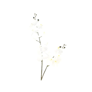Flor artificial Phalaenopsis 100 cm – blanco / verde