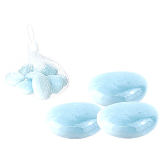Piedras decorativas de vidrio 9 piezas – celeste