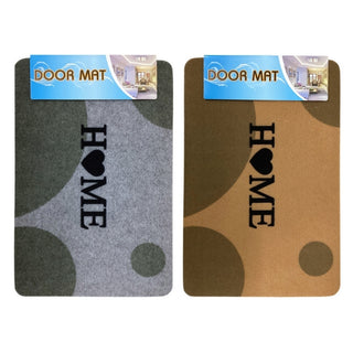 Alfombra De Entrada Dos Colores: Gris y Beige 58×38 Cm