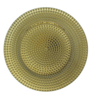 Plato De Fondo Color Dorado Metálico 33 Cm